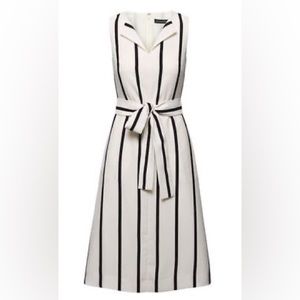 Banana Republic Stripe Square-Neck Fit-and-Flare Dress SIZE 2